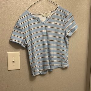 striped soft material shirt